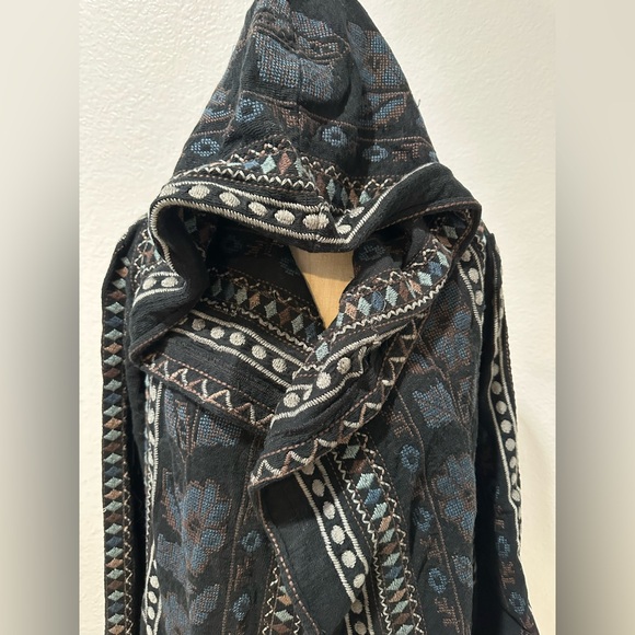 BIYA π Johnny Was Long Hoodie Sweater Jacket - Picture 2 of 7